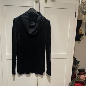 DKNY Cool Detailed Black Turtleneck Sweater